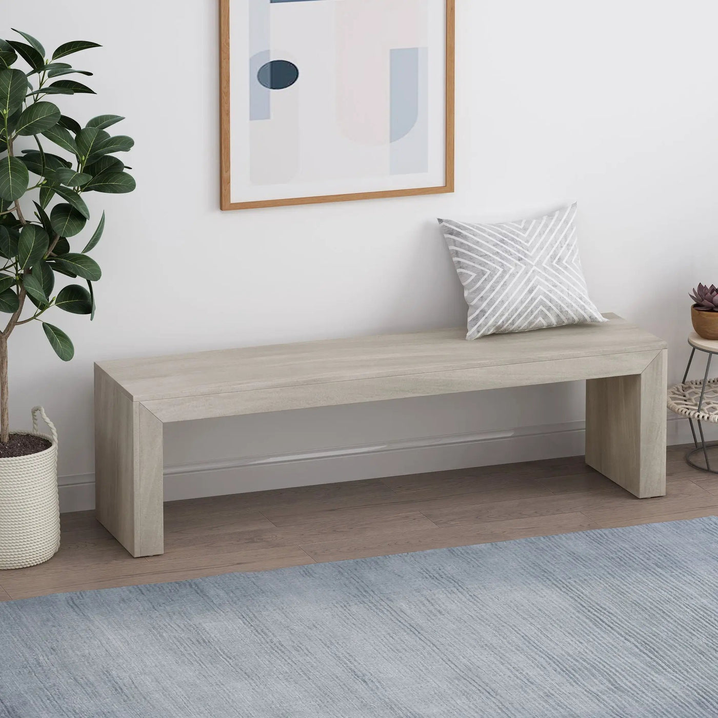 Acacia Wood Dining Bench, Farmhouse Style by HouseOfZazla