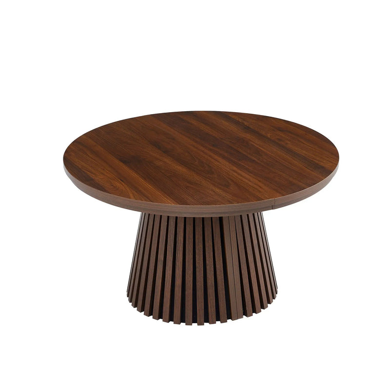 Oval Coffee Table For Living Room - Walnut by HouseOfZazla