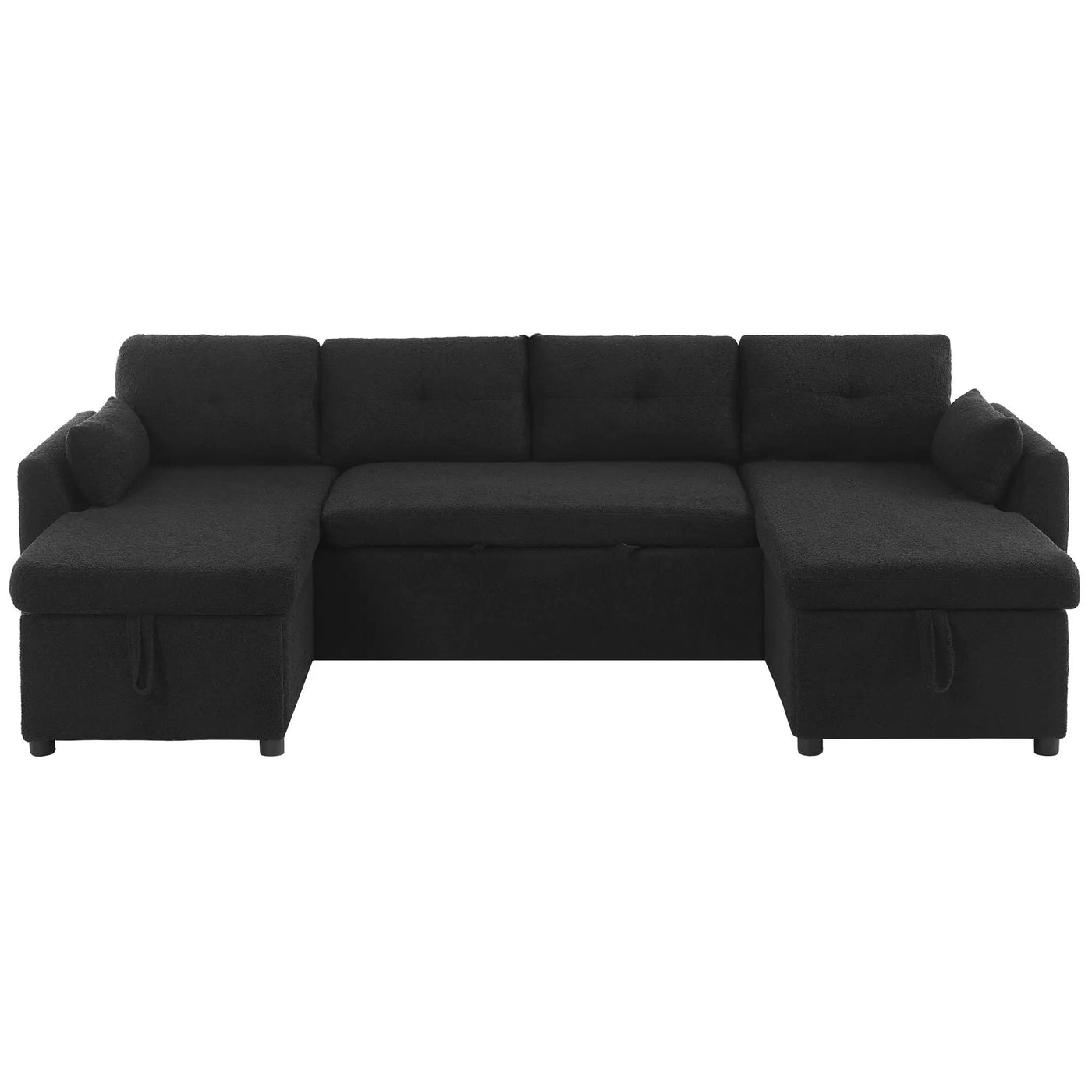 U-Shaped Sectional Sofa Bed With Storage And USB Ports by Unique Piece Furniture
