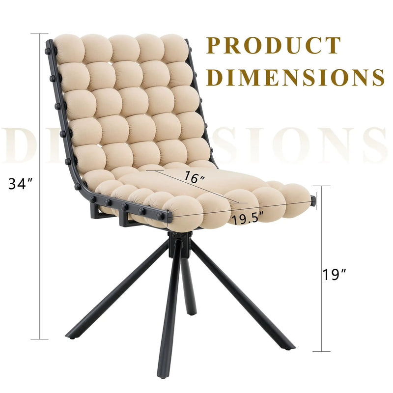 Puffy Bubble, Ball Chain Dining Chairs For Dining Room (Set of 2) by Unique Piece Furniture