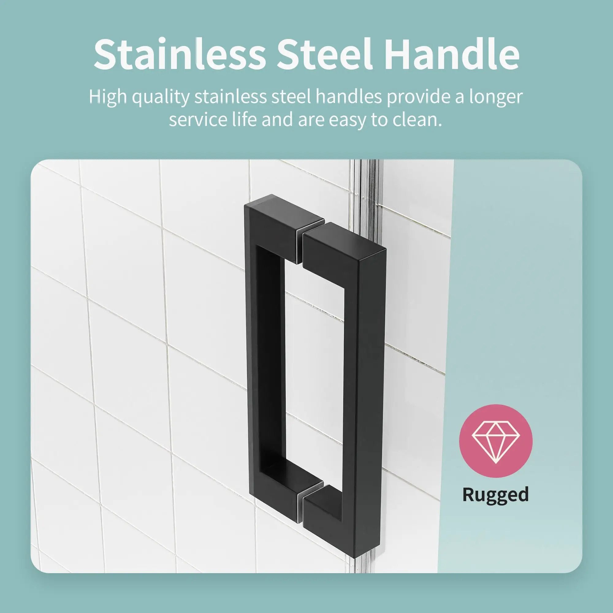 56-60" W x 76" H Frameless Single Sliding Soft-Close Shower Door by HouseOfZazla