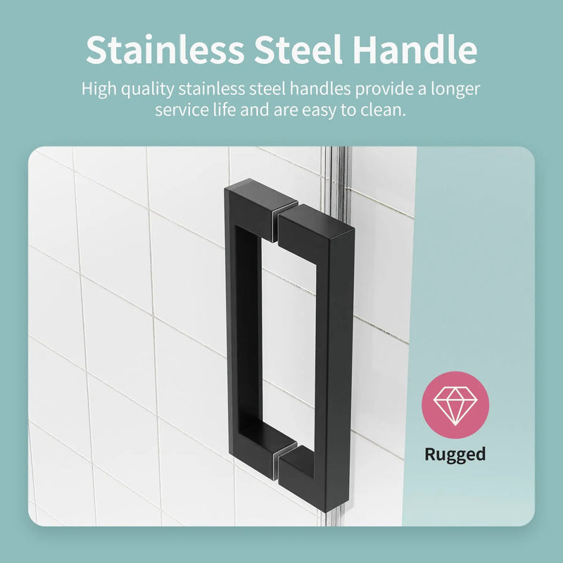 56-60" W x 76" H Frameless Single Sliding Soft-Close Shower Door by HouseOfZazla