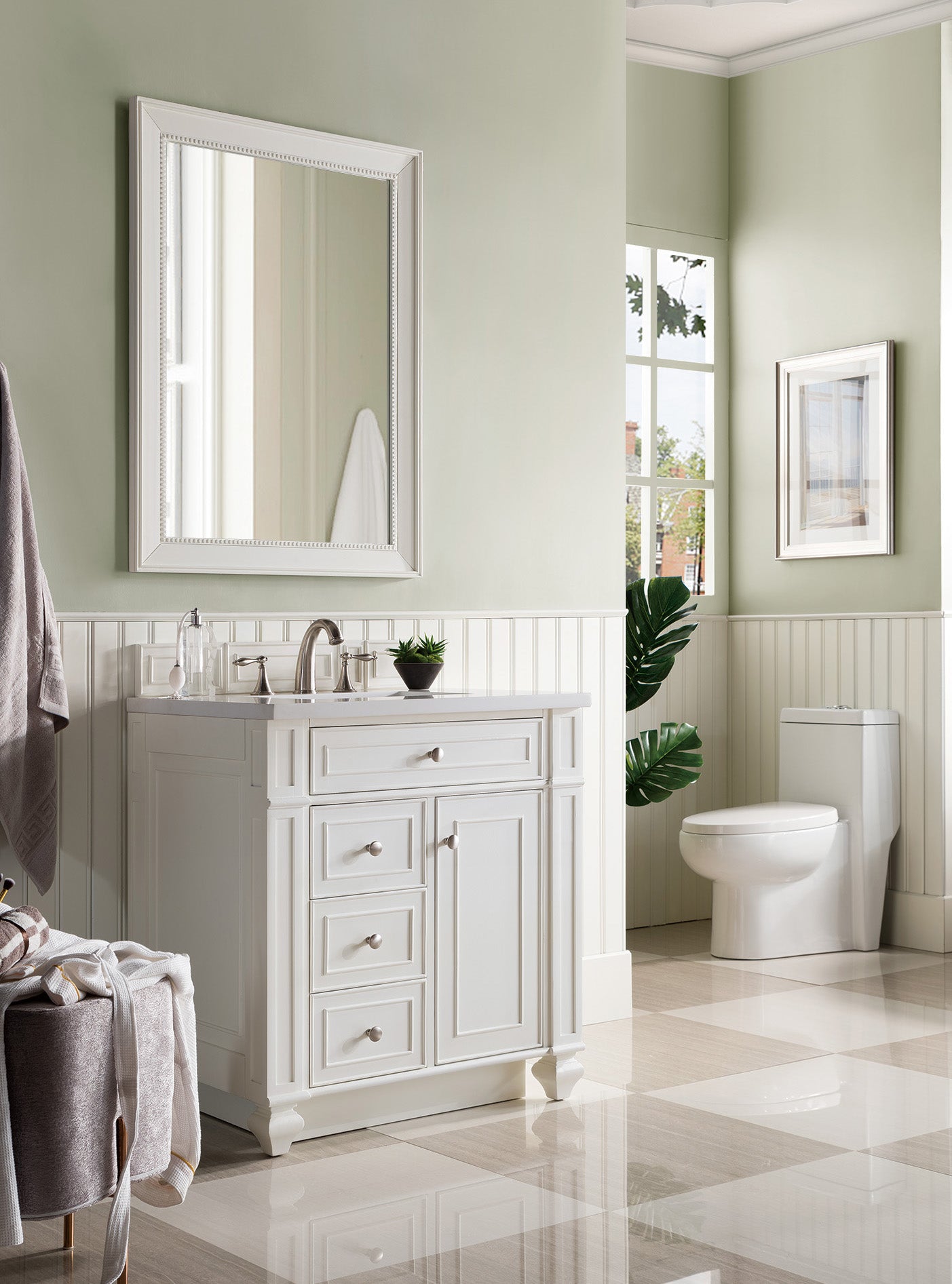 James Martin Bristol 30" Single Bathroom Vanity, Bright White, view 23
