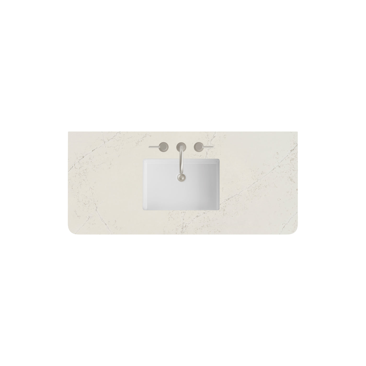 James Martin 48" Single Vanity Top with Siberian (Silestone, Radius Cut, Widespread) countertop