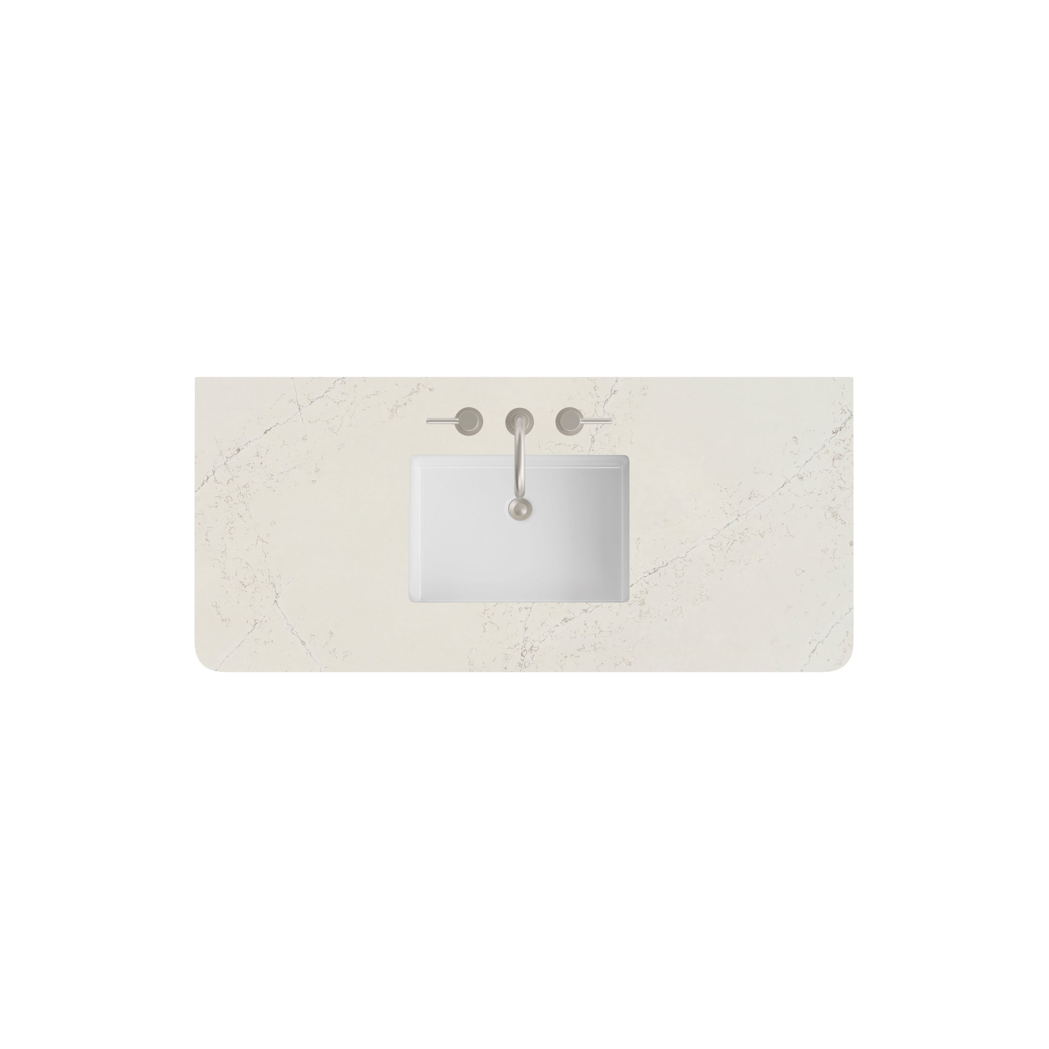 James Martin 48" Single Vanity Top with Siberian (Silestone, Radius Cut, Widespread) countertop