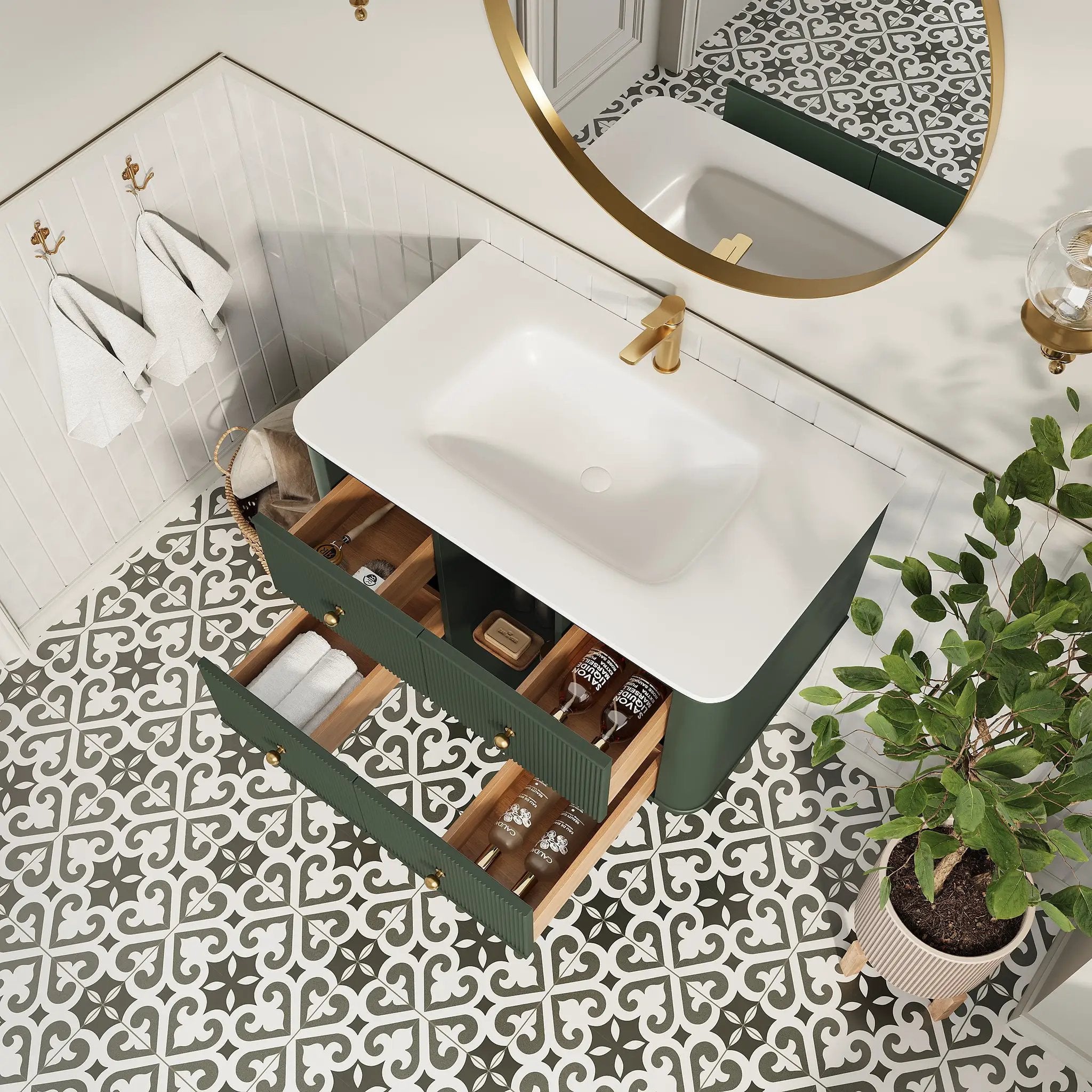 36" Wall Mounted & Floating Single Vanity by HouseOfZazla