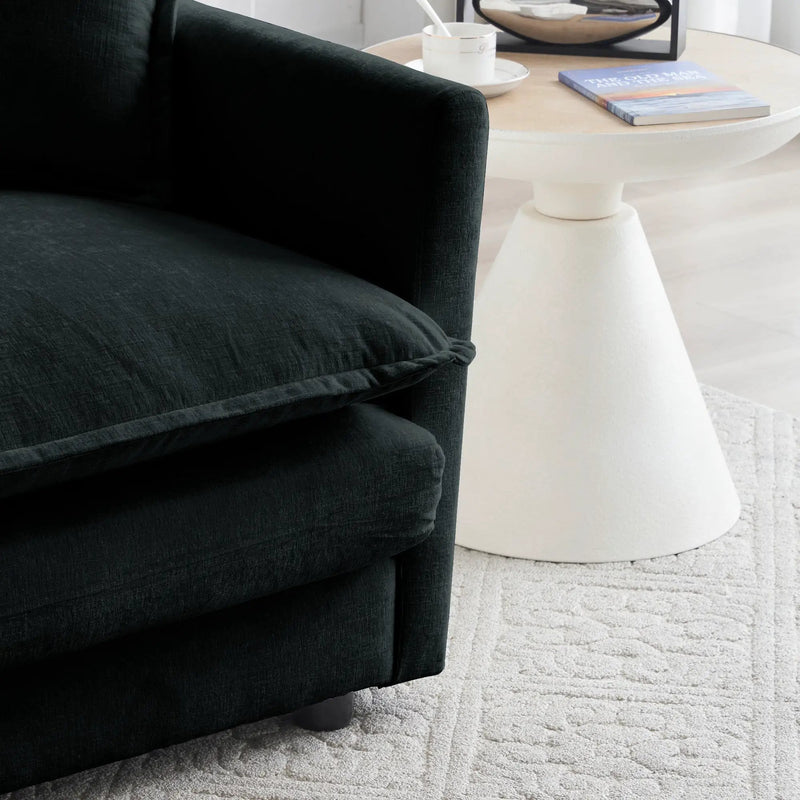 Comfy Deep Single Seat Sofa Upholstered Reading Armchair by HouseOfZazla