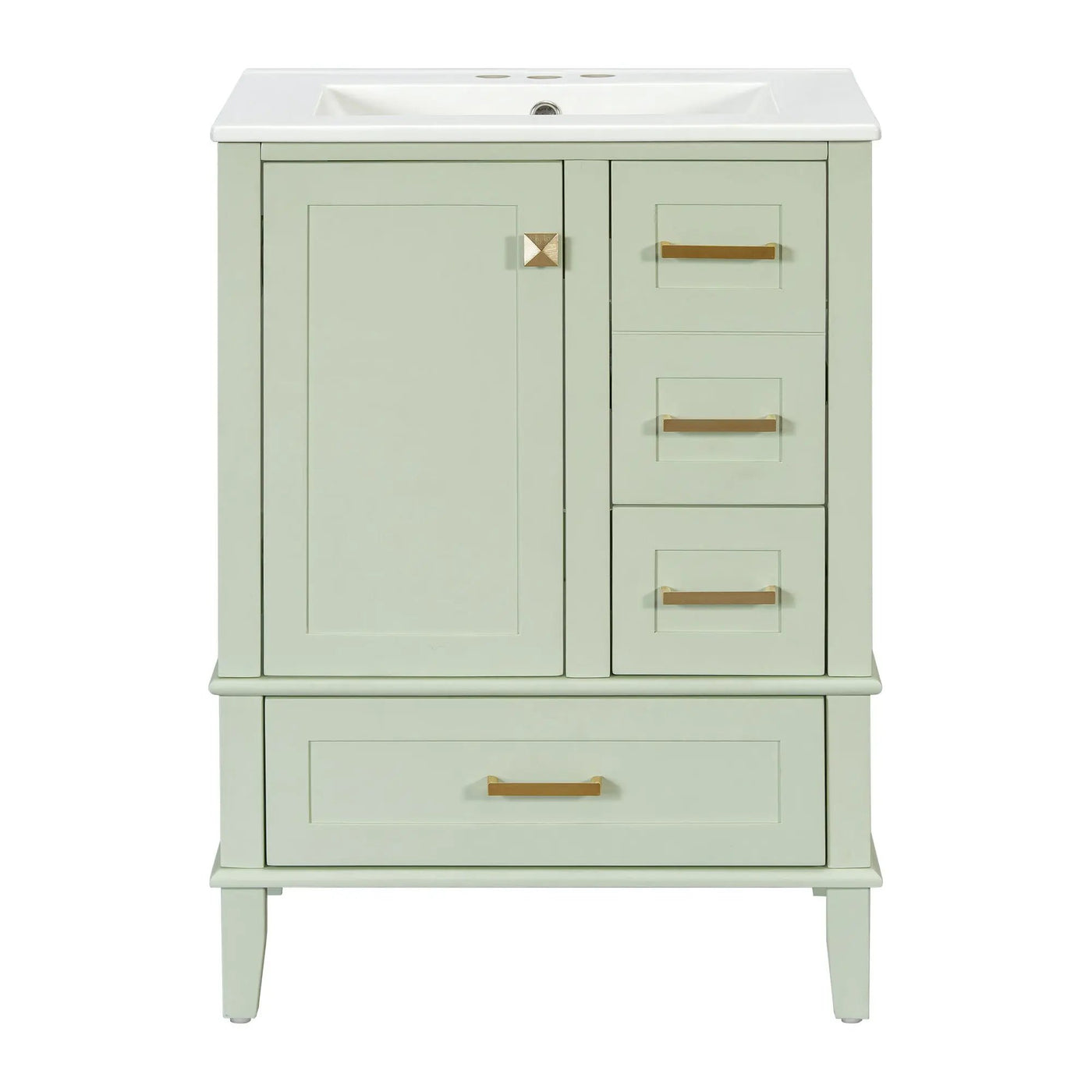 Bathroom Vanity, Modern Bathroom Cabinet With Sink Combo Set, Bathroom Storage Cabinet With A Soft Closing Door And 3 Drawers, Solid Wood Frame by Unique Piece Furniture