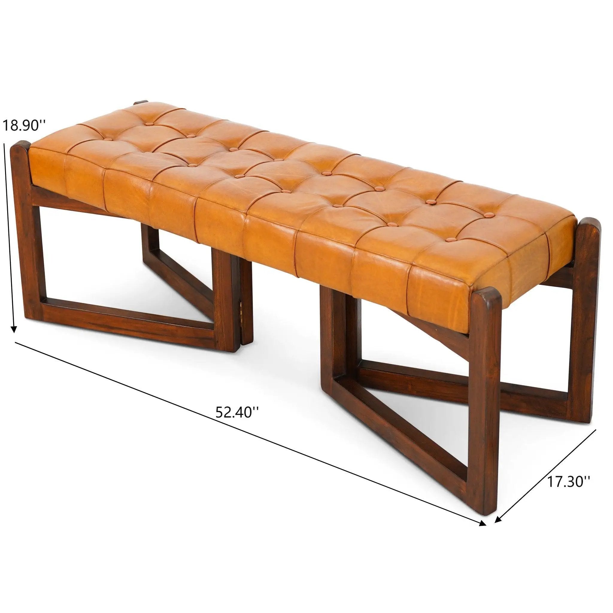 Riley - Bench - Brown / Rustic / Tan by Unique Piece Furniture