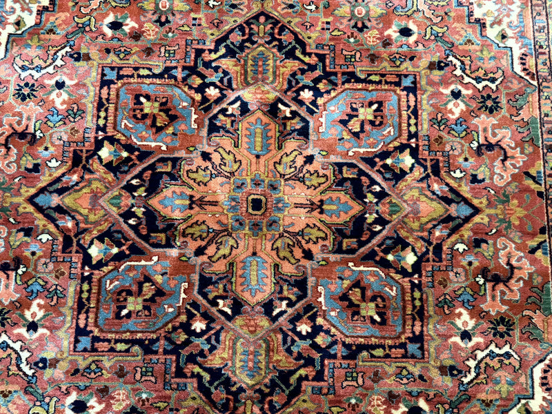 8.8 x 12 Karastan Heriz Rug #726, Vintage Wool Discontinued Carpet, Original 700 Series by Jewel Rugs