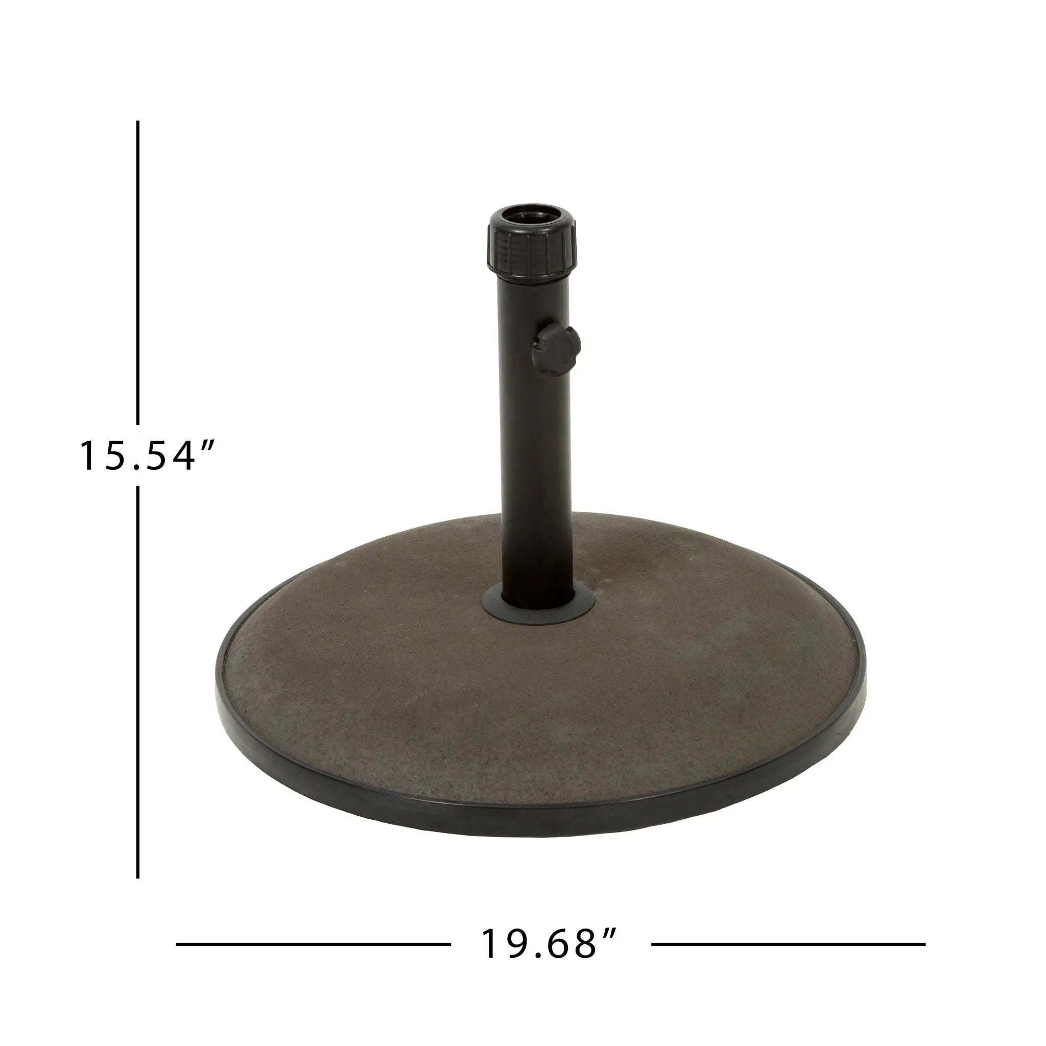 Um Holder Round Umbrella Base 66 Lbs Concrete - Brown by HouseOfZazla