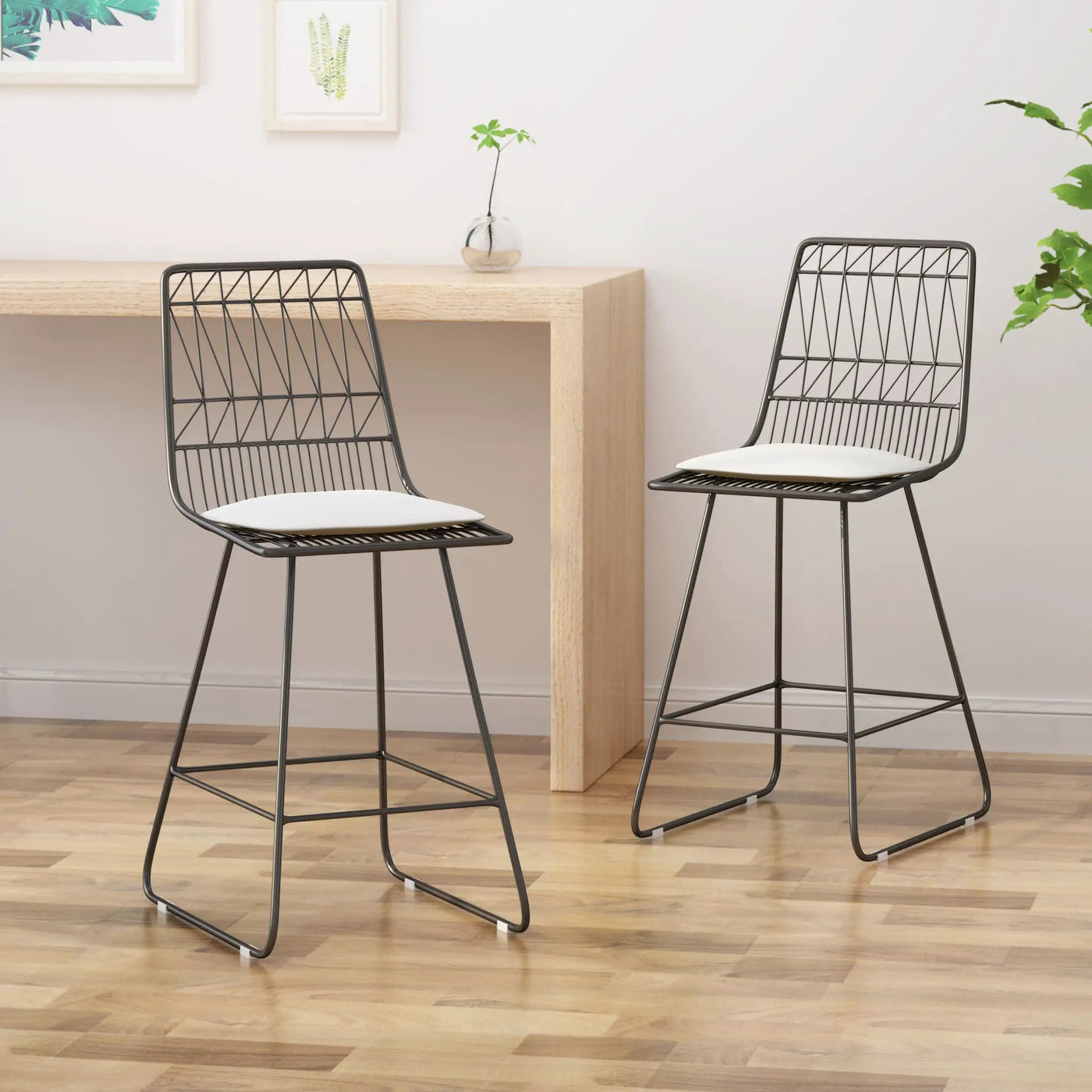 Yearning Iron Counter Stool With Water Resistant Cushion by HouseOfZazla