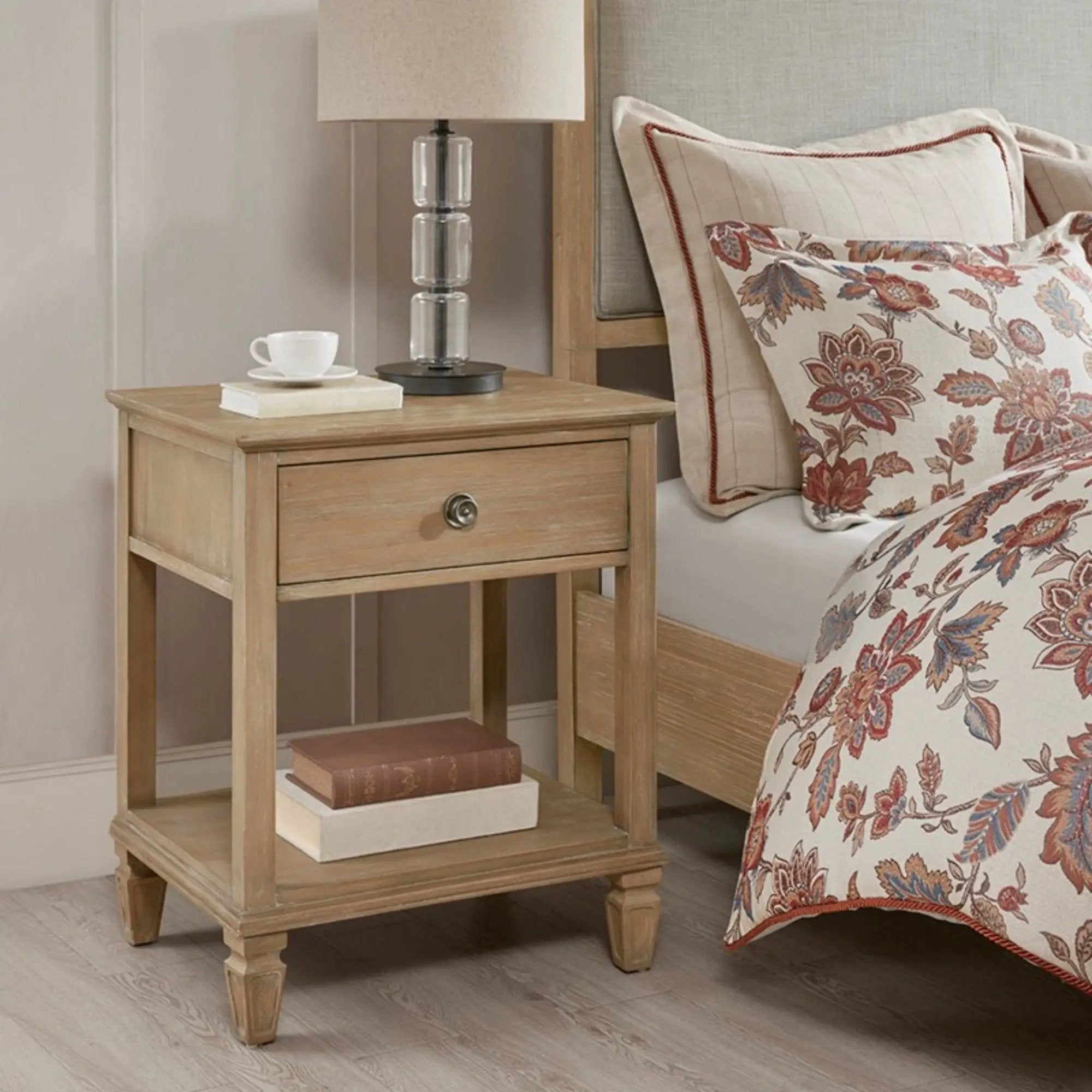 Victoria - Bedside Table With Drawer And Shelf by Unique Piece Furniture