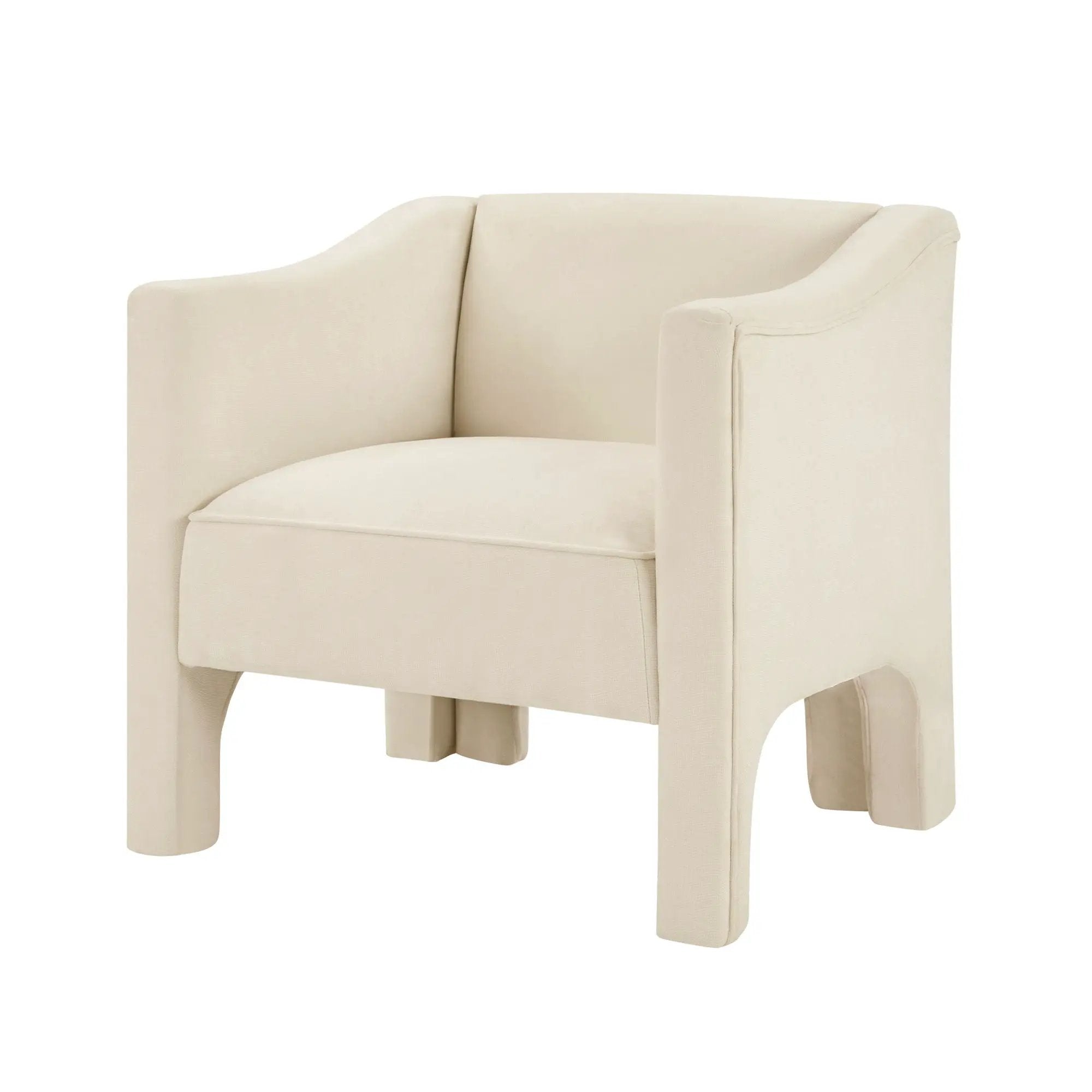 Barrel Accent Chair With Enclosed Arms by HouseOfZazla