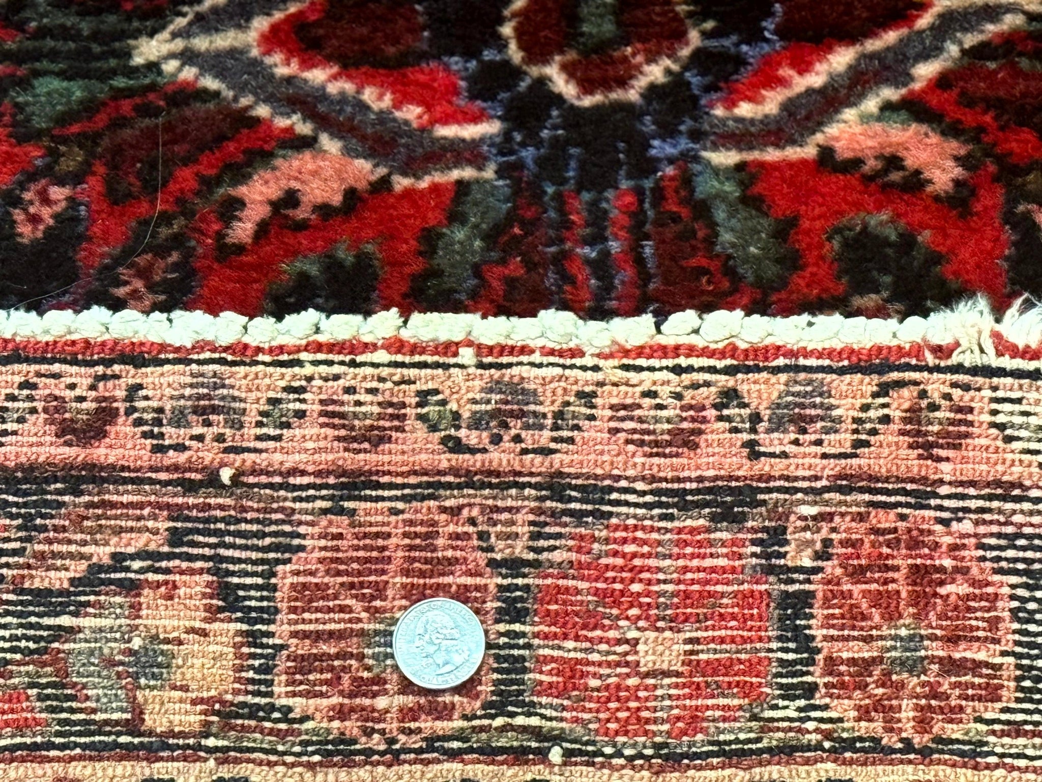 Persian Rug 3x5, Red Tribal Rug, Semi Antique, Wool Rug 3 x 5, Persian Hamadan Rug by Jewel Rugs