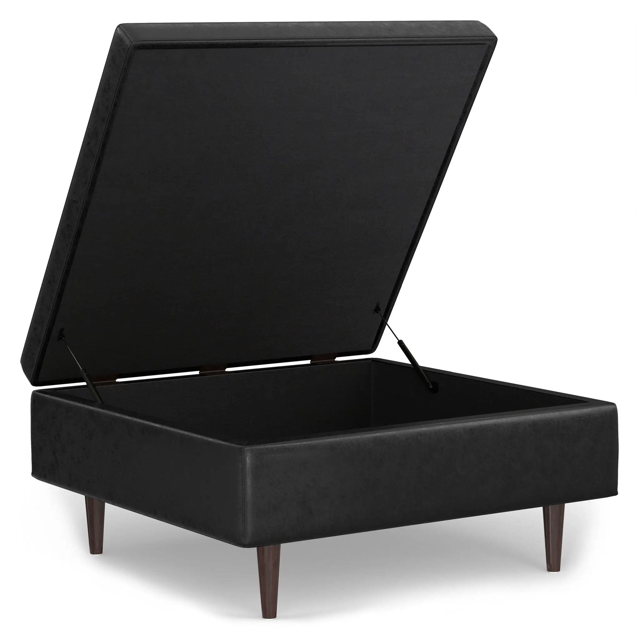 Shay - Large Square Coffee Table Storage Ottoman Mid-Century Style by Unique Piece Furniture