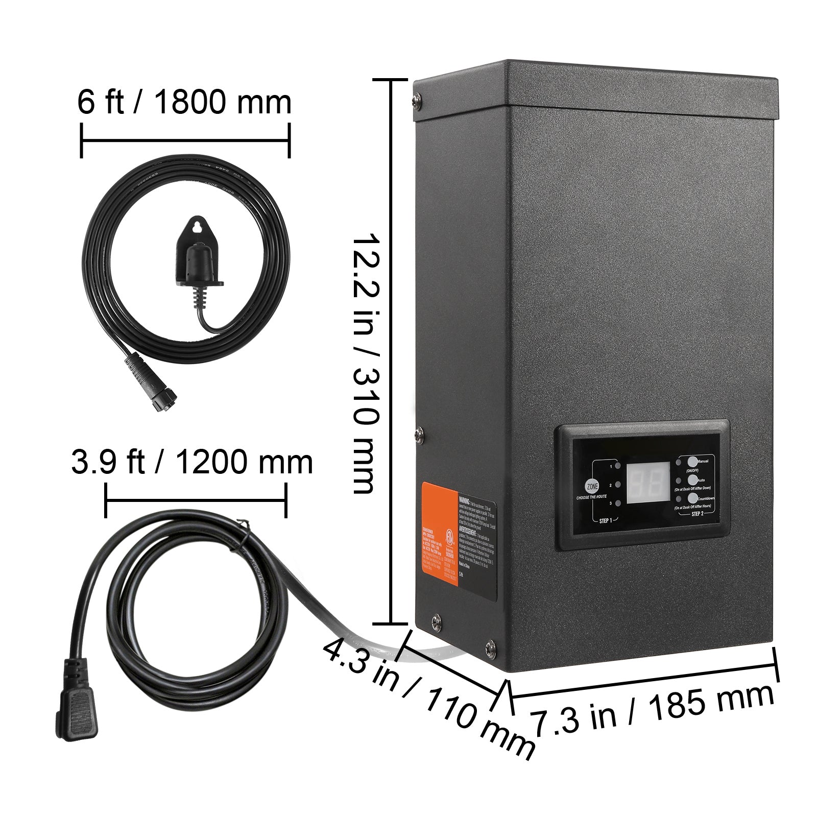 600W Low Voltage Landscape Transformer with Timer and Photocell Sensor by HouseOfZazla