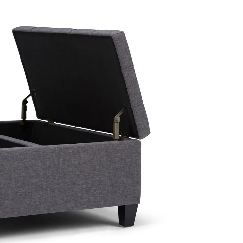 Harrison - Upholstered Coffee Table Storage Ottoman by HouseOfZazla