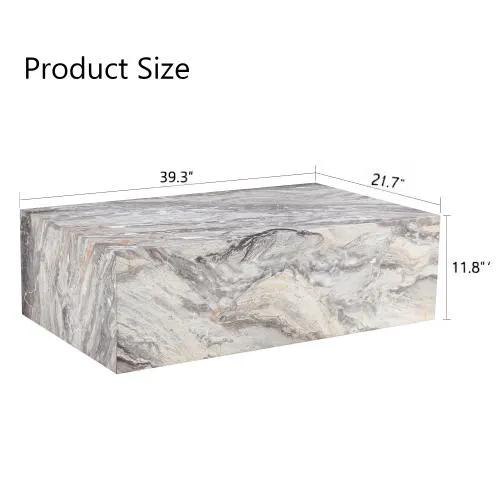 Elegant Grey Stone Pattern Coffee Table by HouseOfZazla