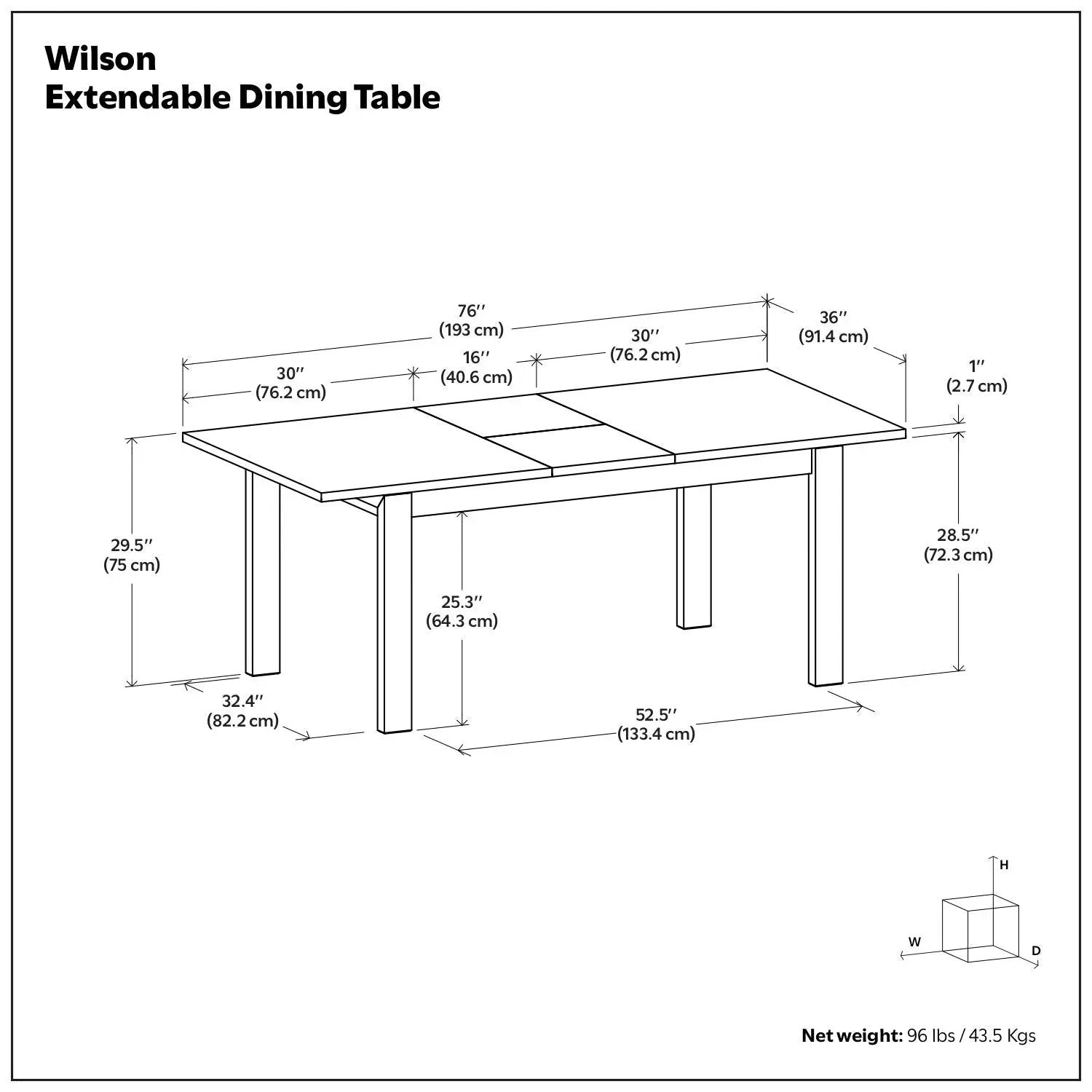 Wilson - Handcrafted Dining Table by Unique Piece Furniture