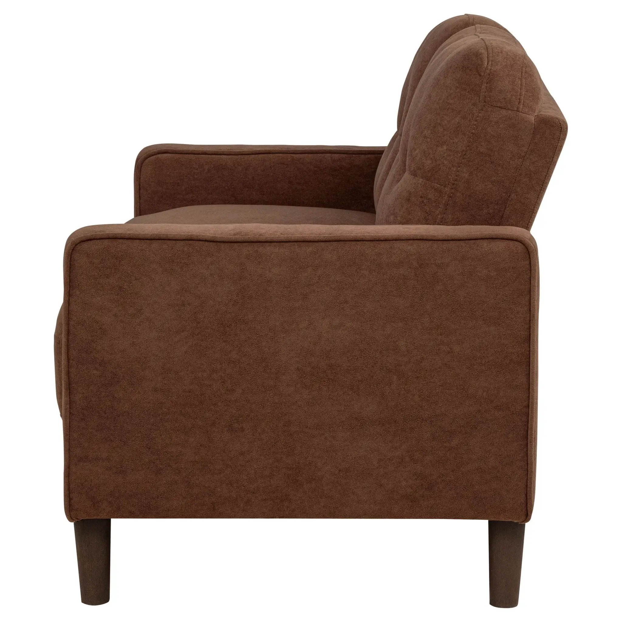 Bowen II Fabric Upholstered Track Arm Loveseat Rust by Unique Piece Furniture