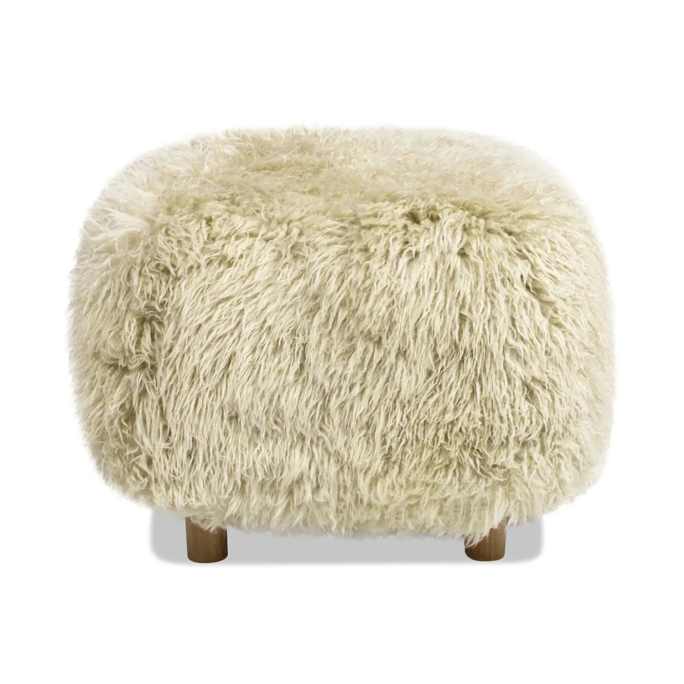 Enchante - New Zealand Sheepskin Rectangular Accent Ottoman - Taupe / Natural by Unique Piece Furniture