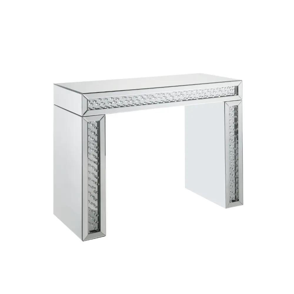 Nysa - 31" Vanity Desk - Mirrored & Faux Crystals by Unique Piece Furniture