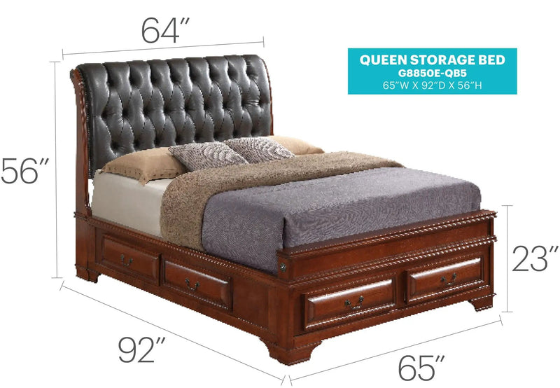 Storage Bed Elegant Transitional by Unique Piece Furniture