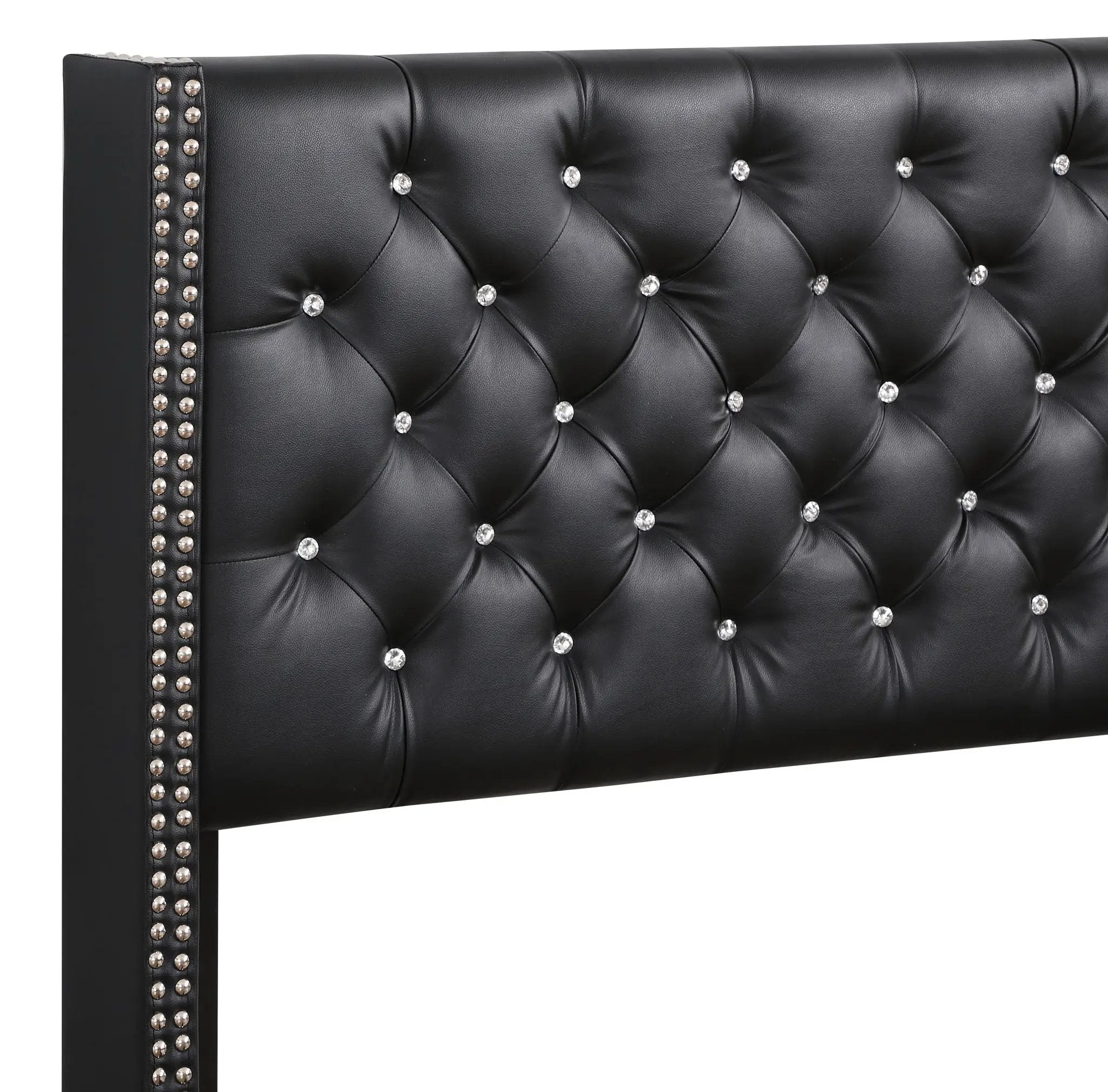 Upholstered Nailhead Trim Chic Bed by HouseOfZazla
