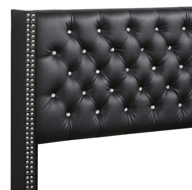 Upholstered Nailhead Trim Chic Bed by HouseOfZazla