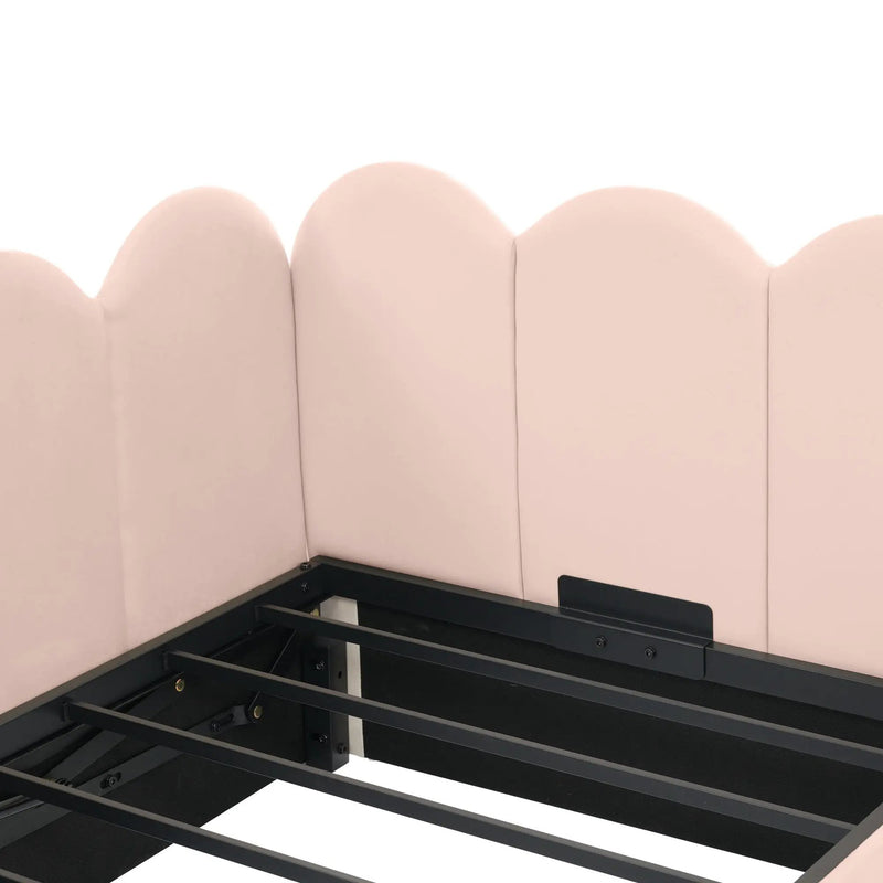 Upholstered Daybed With Metal Slatted Base by HouseOfZazla