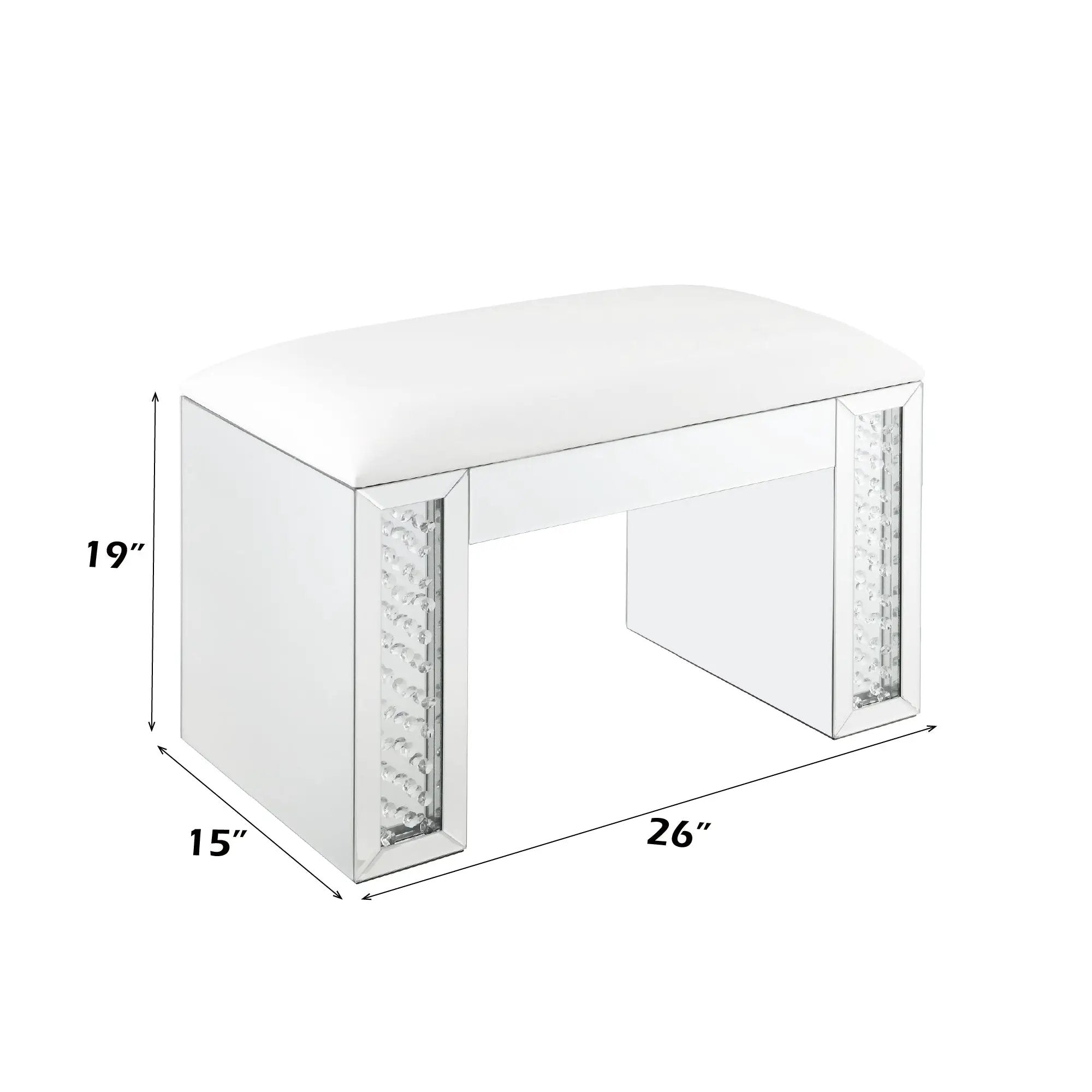 Nysa Rectangular Armless Stool by HouseOfZazla