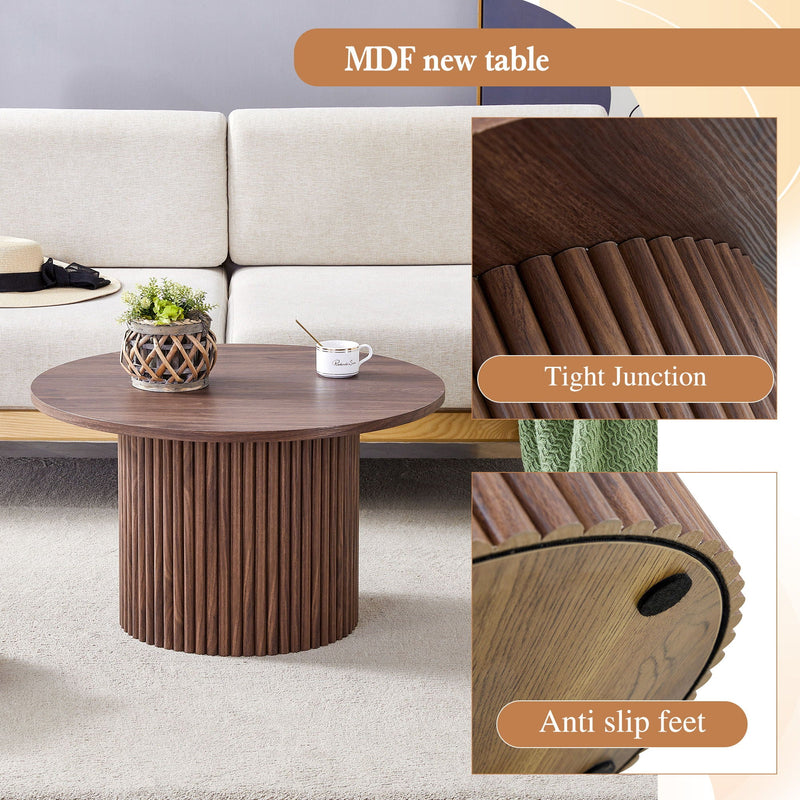 Modern Circular Coffee Table Cylindrical Design by HouseOfZazla