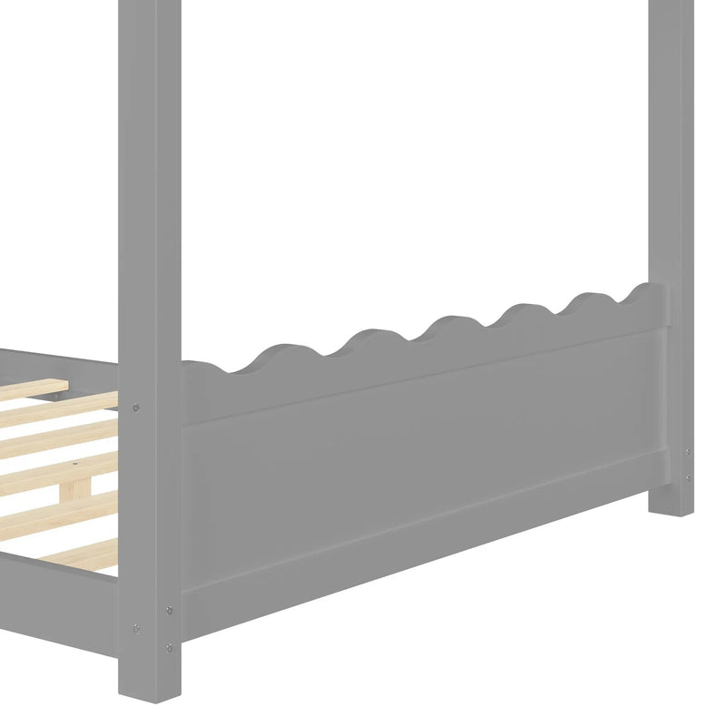 Full House Floor Bed with Support Slats by HouseOfZazla