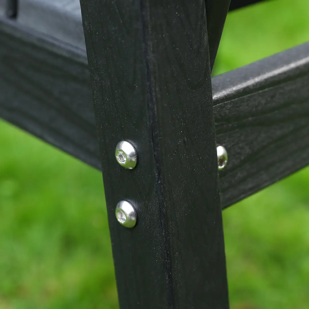 HDPE Outdoor Terrace Dining Chair Set of 2 - Black by HouseOfZazla