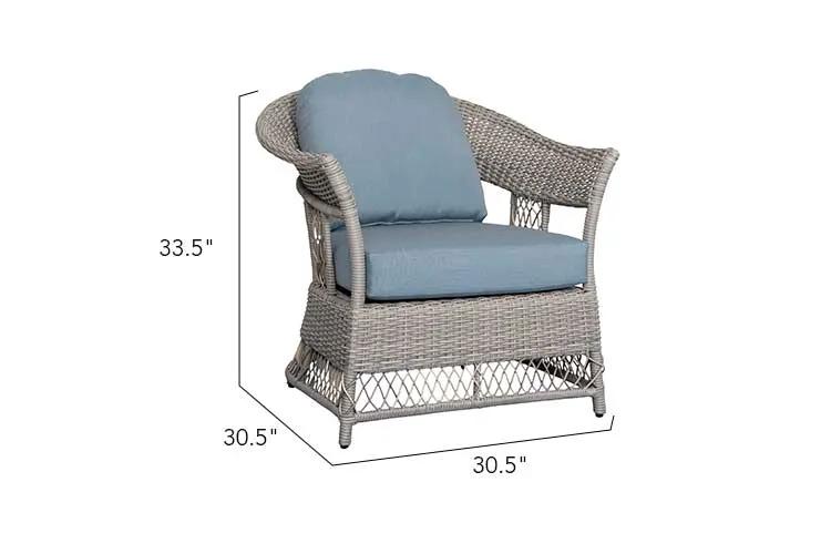2 Shell Aluminum & Rattan Stationary Chair by Outdoor-USA®