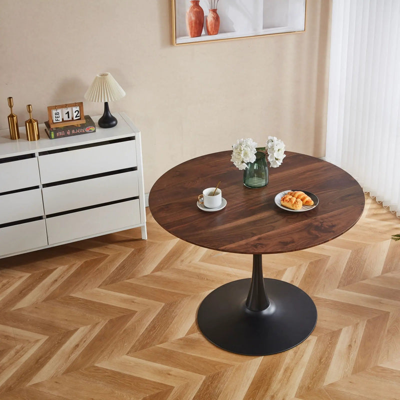 Mid-Century Tulip Dining Table With Round Top by Unique Piece Furniture