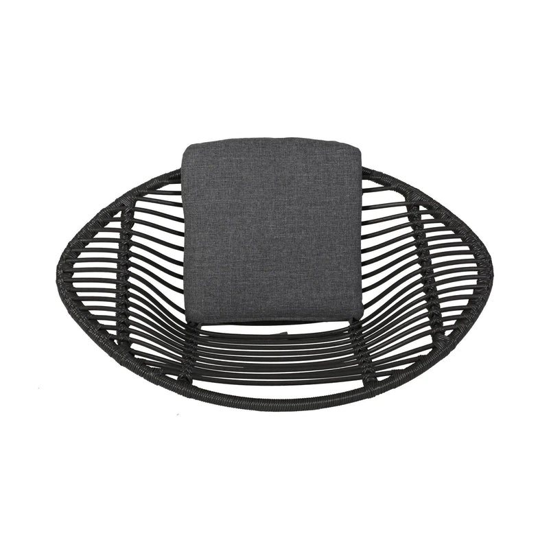Cordella Outdoor Woven Wicker Chairs with Cushions, Set of 2 by HouseOfZazla