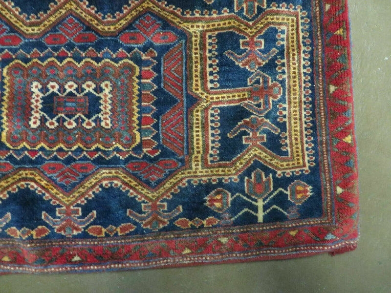 3' X 4.5' Antique Handmade Turkish Tribal Wool Rug Double Saddle Bag Nice by Jewel Rugs