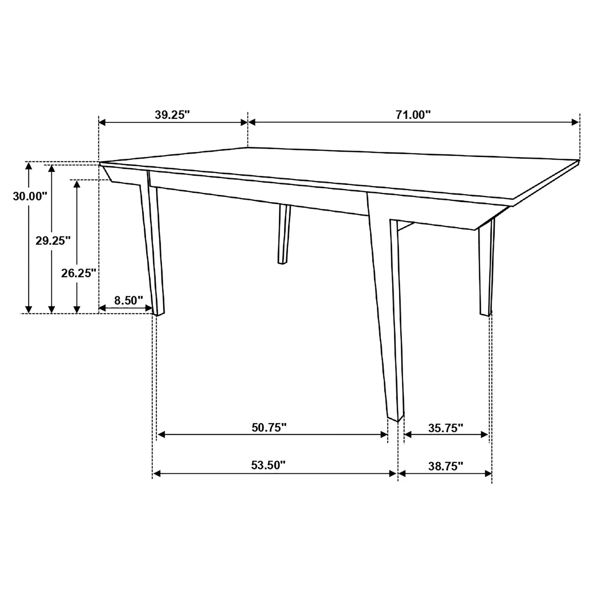 Prospect - Dining Table With Flared Leg - Natural by HouseOfZazla