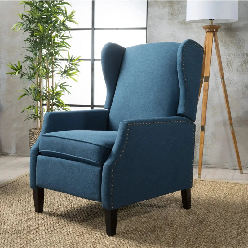 Westeros Wing Back Fabric Upholstered Recliner by HouseOfZazla