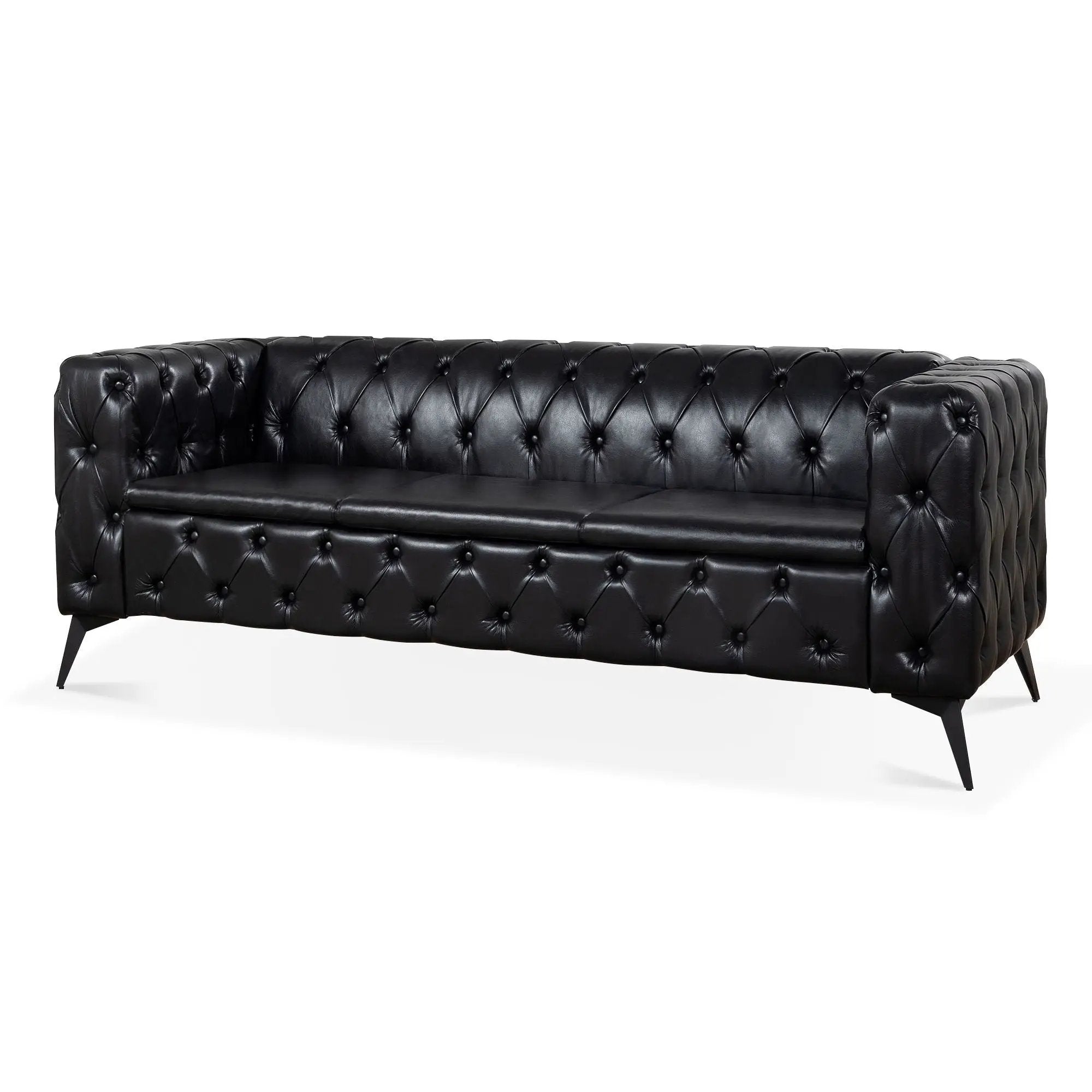 Square Arm Removable Cushion 3 Seater Sofa by Unique Piece Furniture