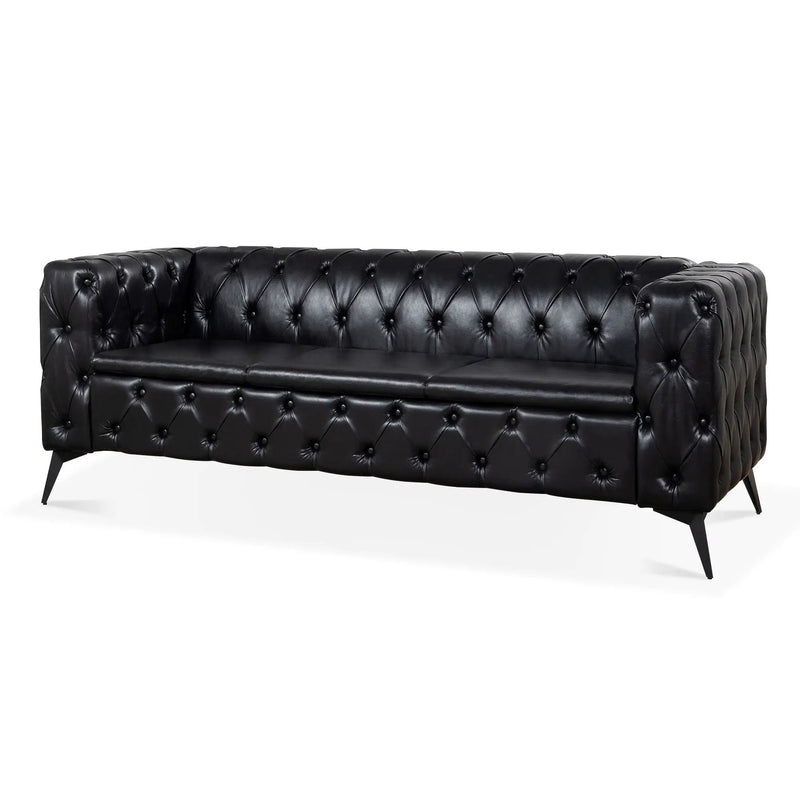 Square Arm Removable Cushion 3 Seater Sofa by Unique Piece Furniture