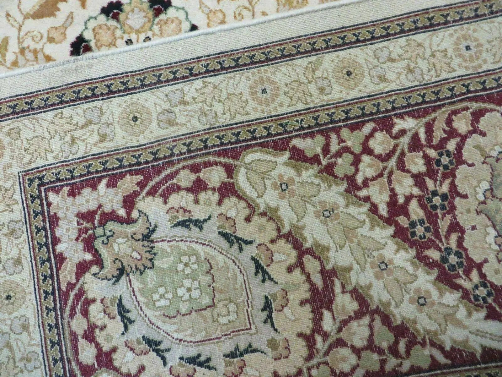 9' X 12' Vintage Handmade Wool Rug Pakistani Floral Design Nice Vegetable Dye by Jewel Rugs
