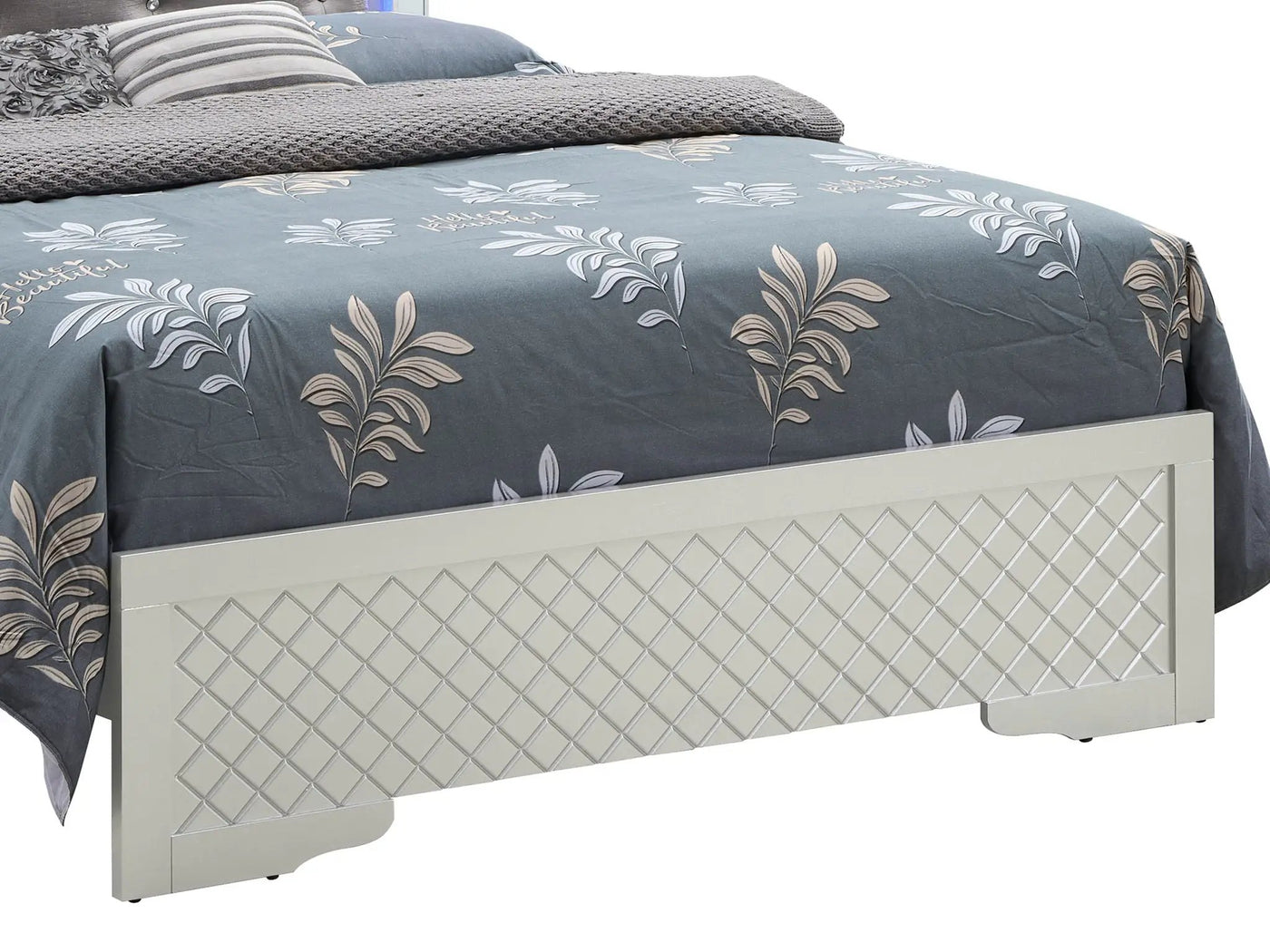 Bed With LED Light Accents Headboard by HouseOfZazla