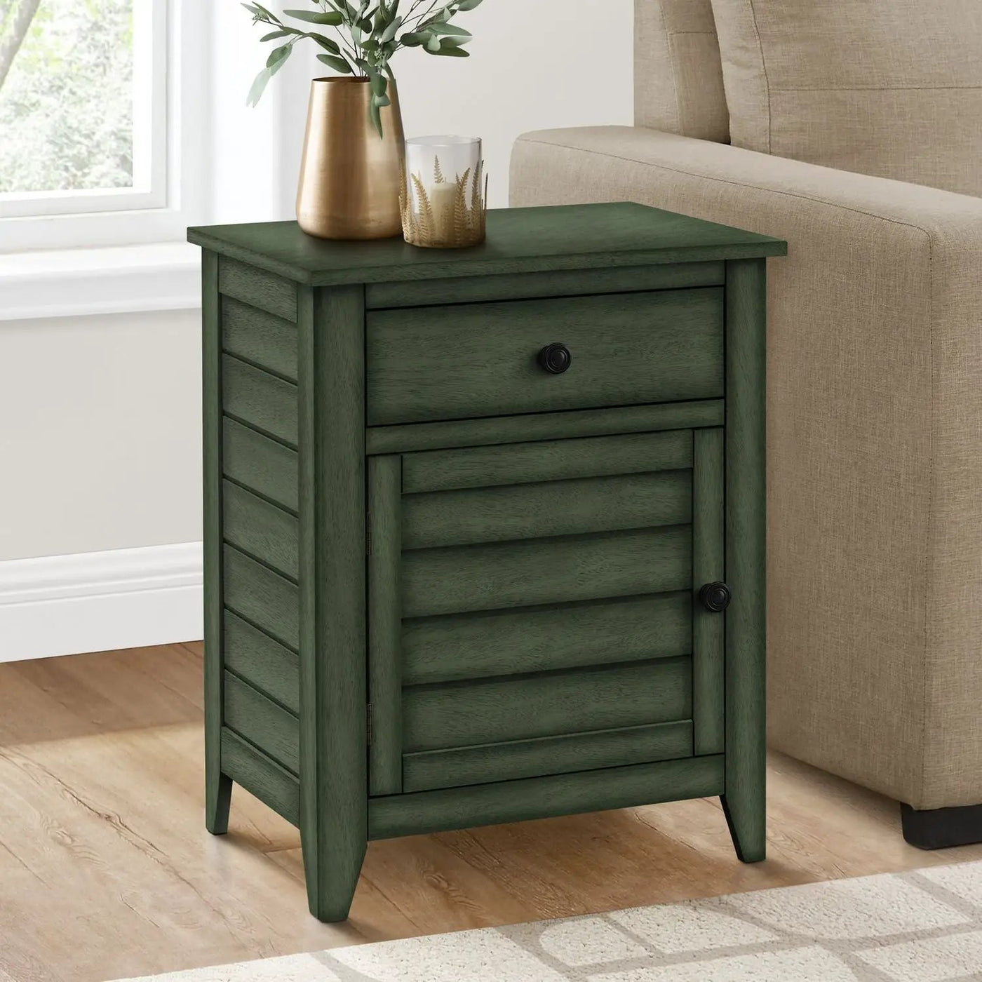 Accent Nightstand, Storage Drawer, Transitional by Unique Piece Furniture