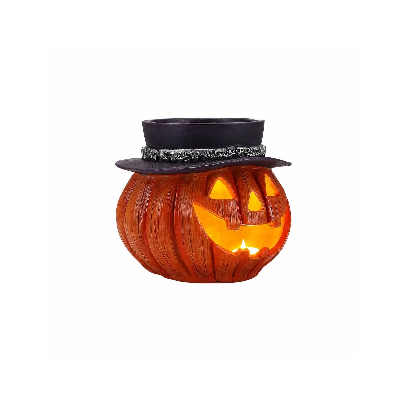 Halloween Pumpkin Candy Bowl With Witch Hat by HouseOfZazla