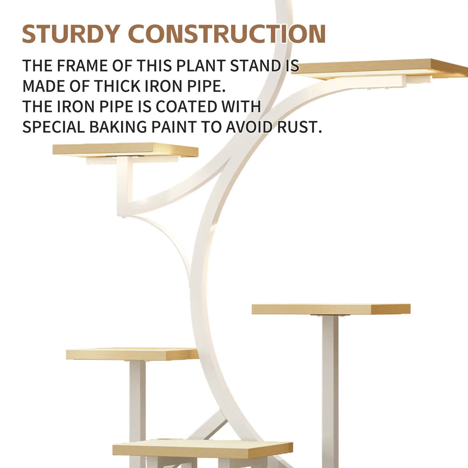 Indoor Plant Stand with Grow Lights - 62" Tall, 8 Tiered Shelf by HouseOfZazla