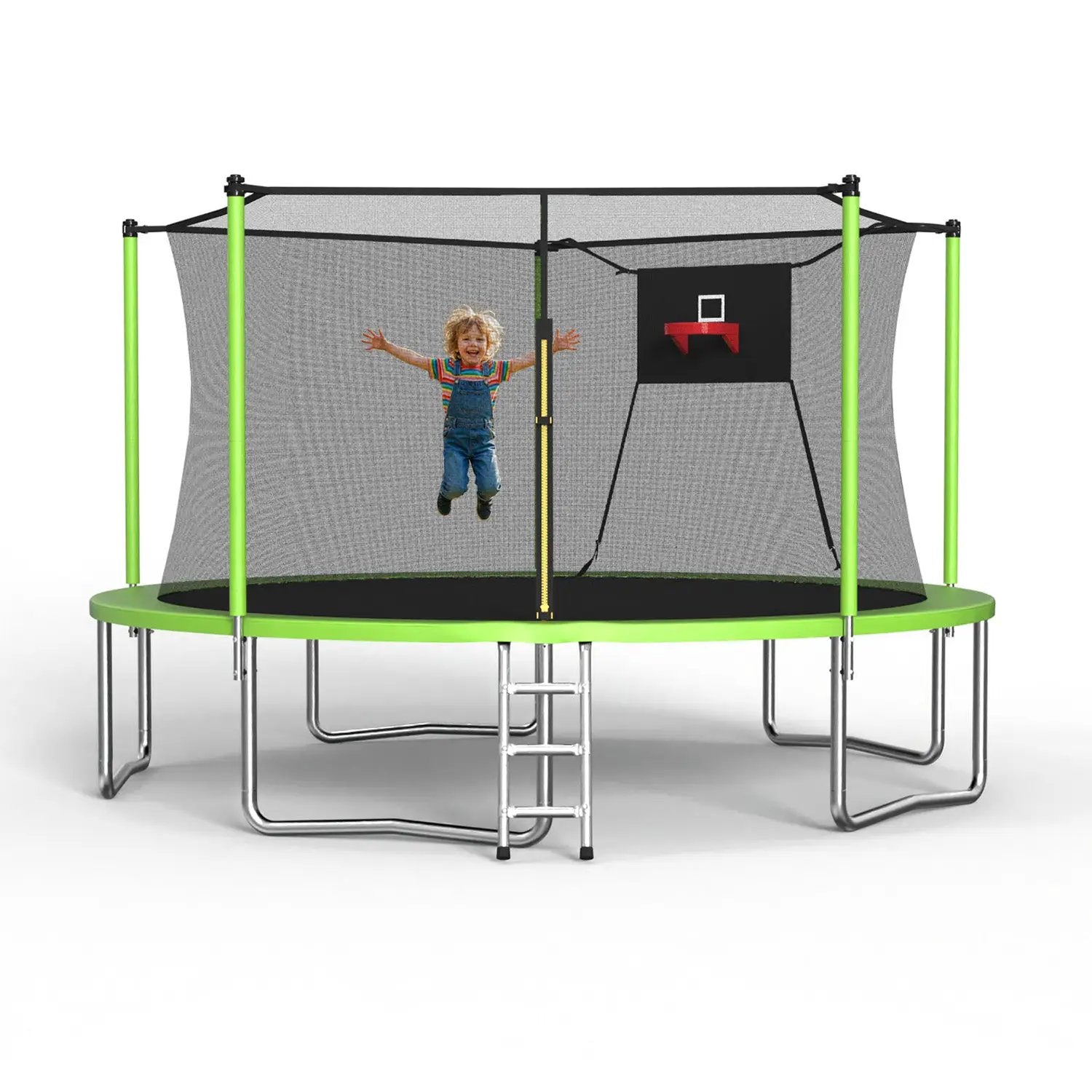 14FT Sports Fitness Trampoline with Enclosure Net by HouseOfZazla