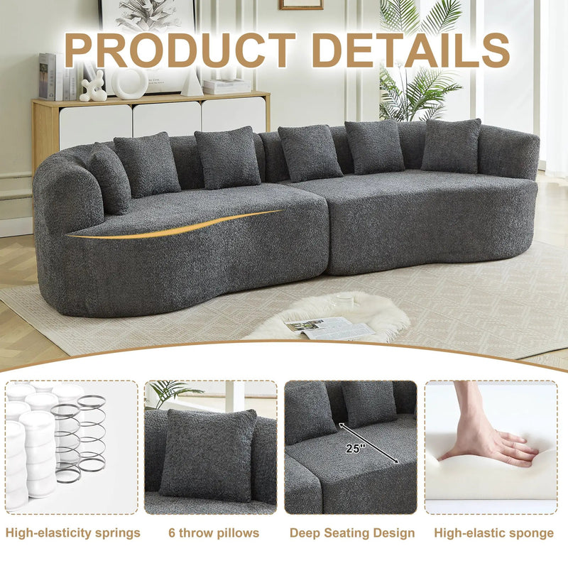 Curved Sectional Sofa - Oversized Modern Design by HouseOfZazla
